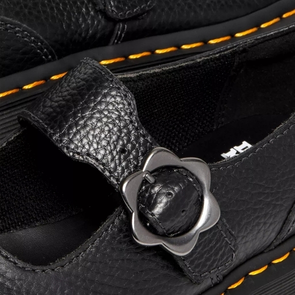 *NEW* Dr. Martens Addina Flower Buckle Leather Platform Shoes - Picture 3 of 11